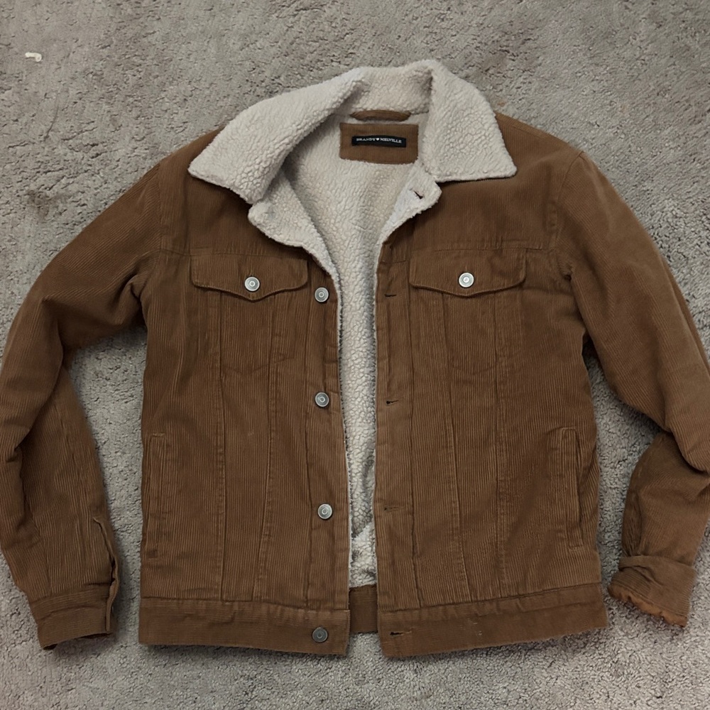 Brandy Melville Corduroy Jacket with Sherpa Lining